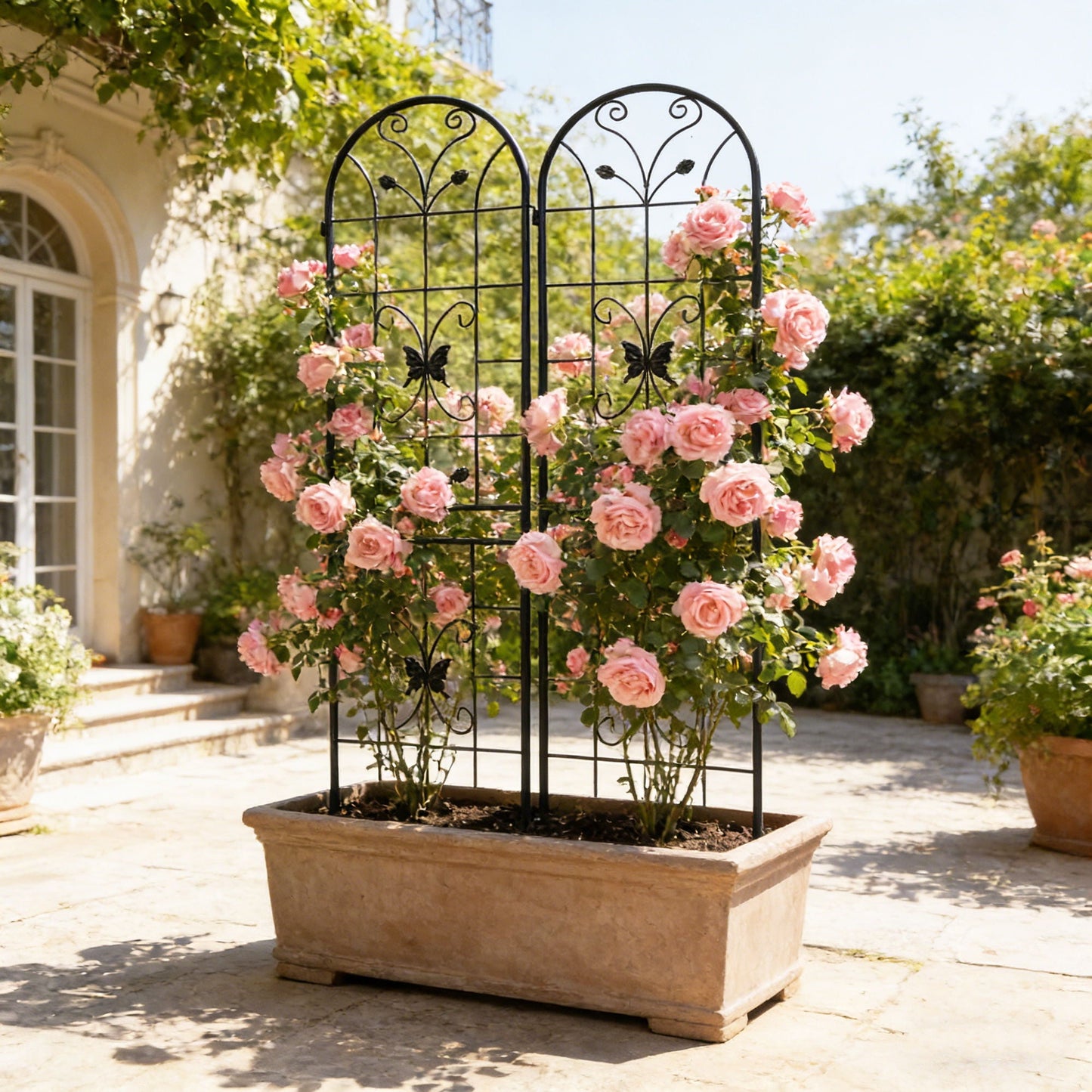 Garden Metal Trellis Rustproof Trellis For Climbing Plants Outdoor Flower Support