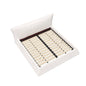 King Size Platform Bed With Special-Shaped Headboard - Cream