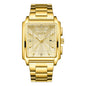 Men's Square Large Dial Steel Belt Simple Watch