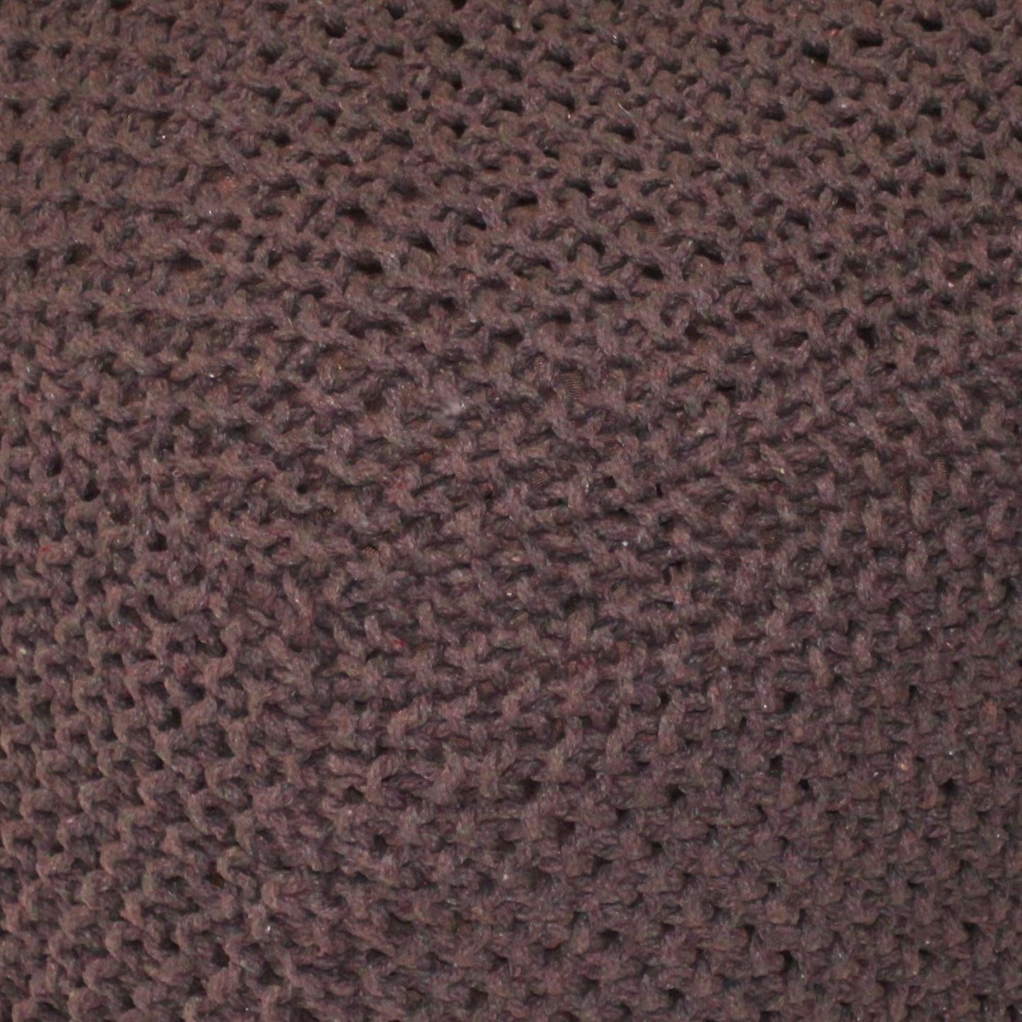 Semi Rounded Pouf, Cable Knitted, Perfect Seating