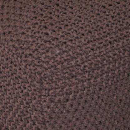 Semi Rounded Pouf, Cable Knitted, Perfect Seating