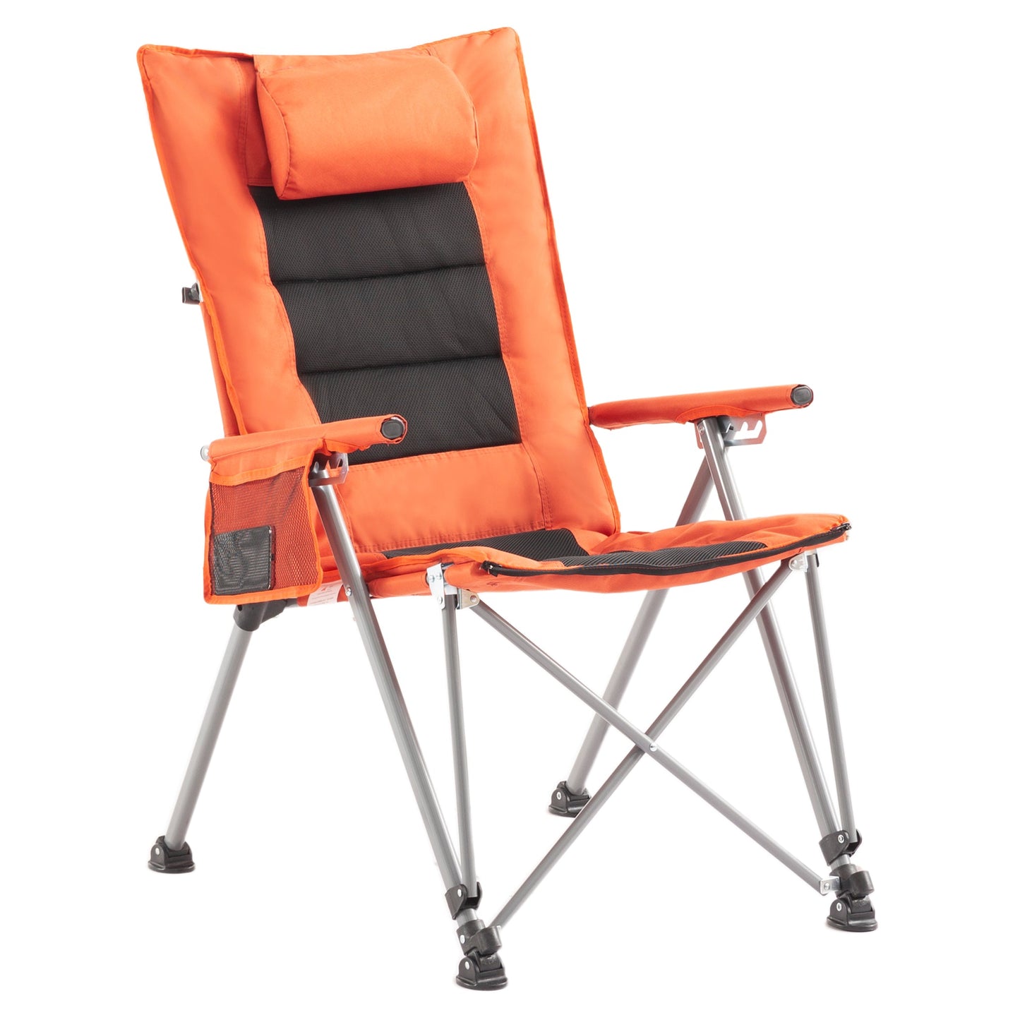 5-Position Adjustable Folding Camping Chair with Footrest
