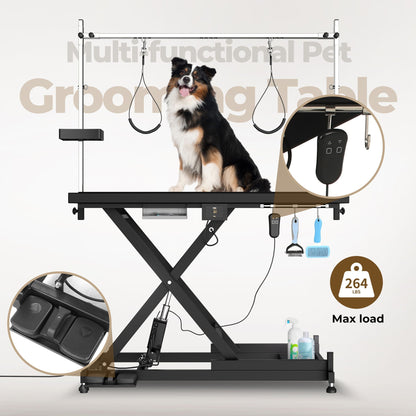 Super Deluxe Electric Pet Grooming Table, Height Adjustable