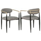 Bradbury Fabric Upholstered Dining Arm Chair Grey (Set of 2)
