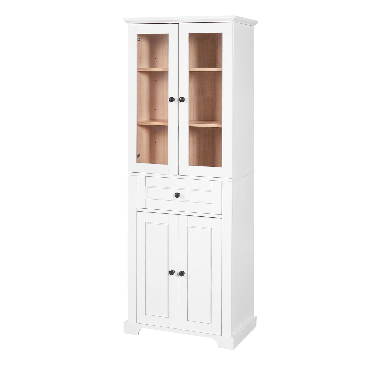 Bathroom Storage Cabinet, Adjustable Shelves & Drawer, Freestanding Tower