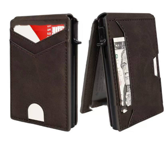 Amazon Bestseller Dual-Fold Carbon Fiber Flip Wallet