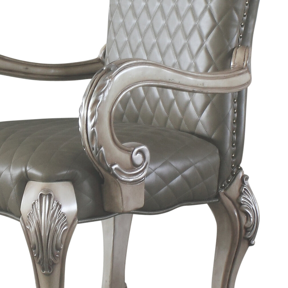 Dresden Synthetic Leather & Vintage Bone Dining Chair
