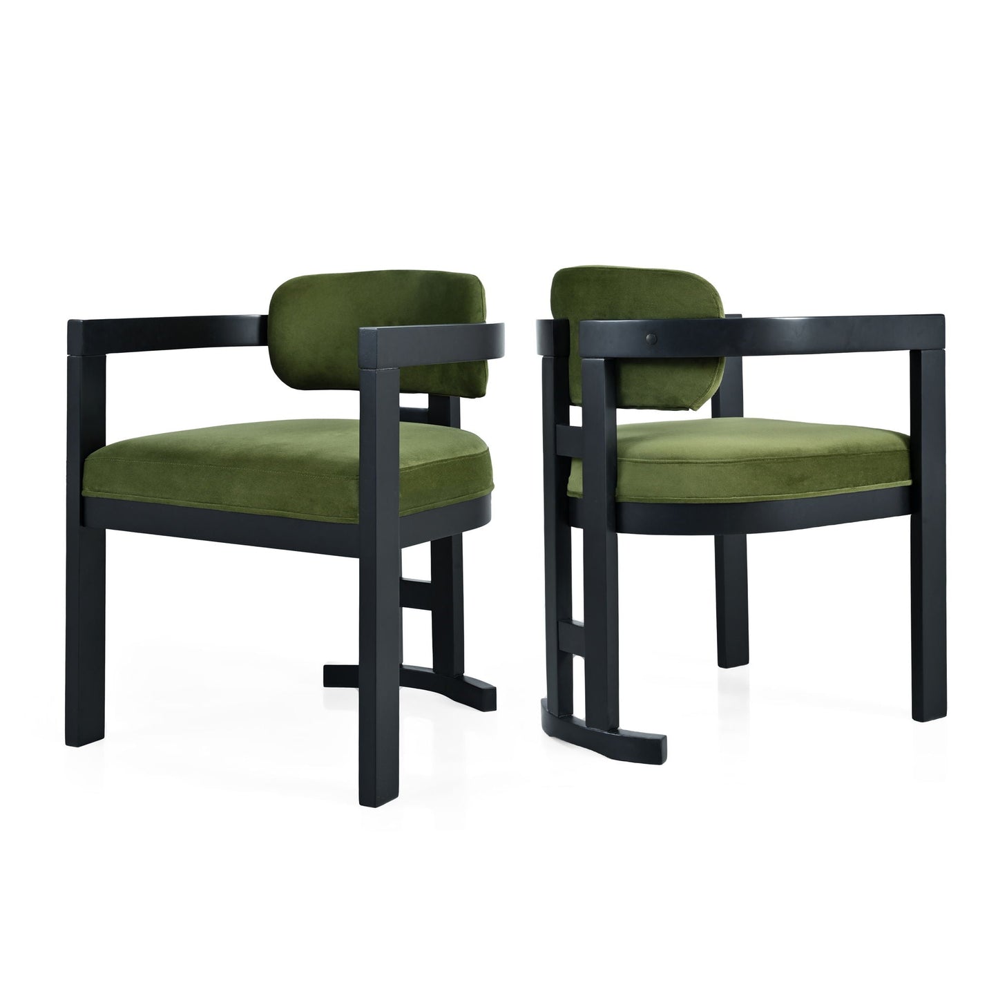 Stylish Indoor Upholstered Wood Dining Chair Set of 2