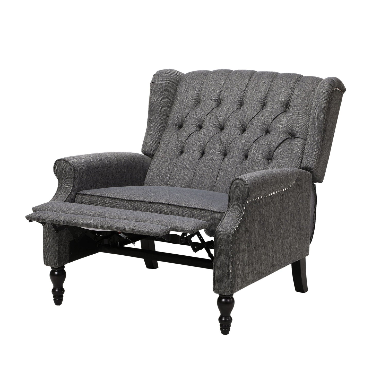 Dunham Contemporary Fabric Tufted Oversized Pushback Recliner