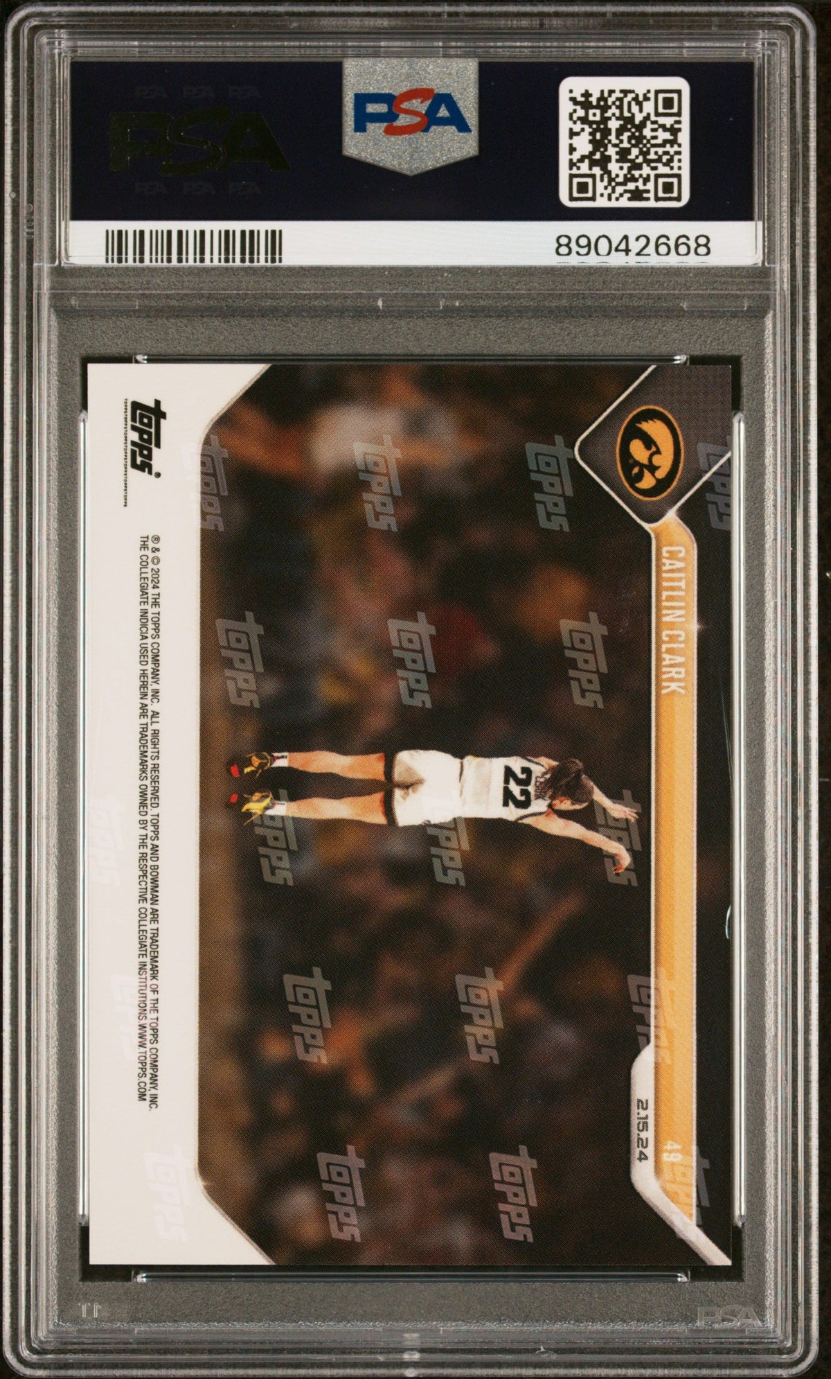 Graded 2023 Topps Bowman U Now Caitlin Clark #49 Rookie RC Basketball Card PSA 9 Mint