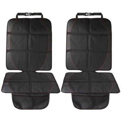 2 Packs Car Seat Protector Cushion Mat Pad with Thick Padding Protector for Child Baby Car Seat Mesh Pockets Non-slip