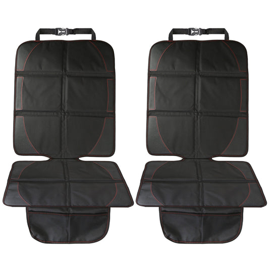 2 Packs Car Seat Protector Cushion Mat Pad with Thick Padding Protector for Child Baby Car Seat Mesh Pockets Non-slip