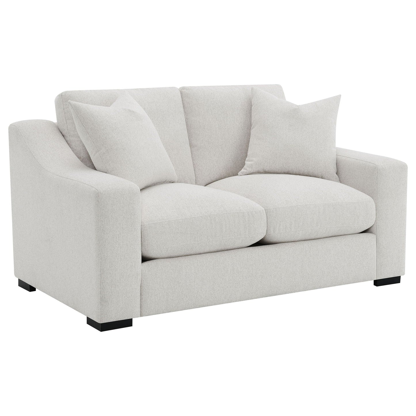 Ashlyn 2-piece Upholstered Track Arm Sofa Set Sand