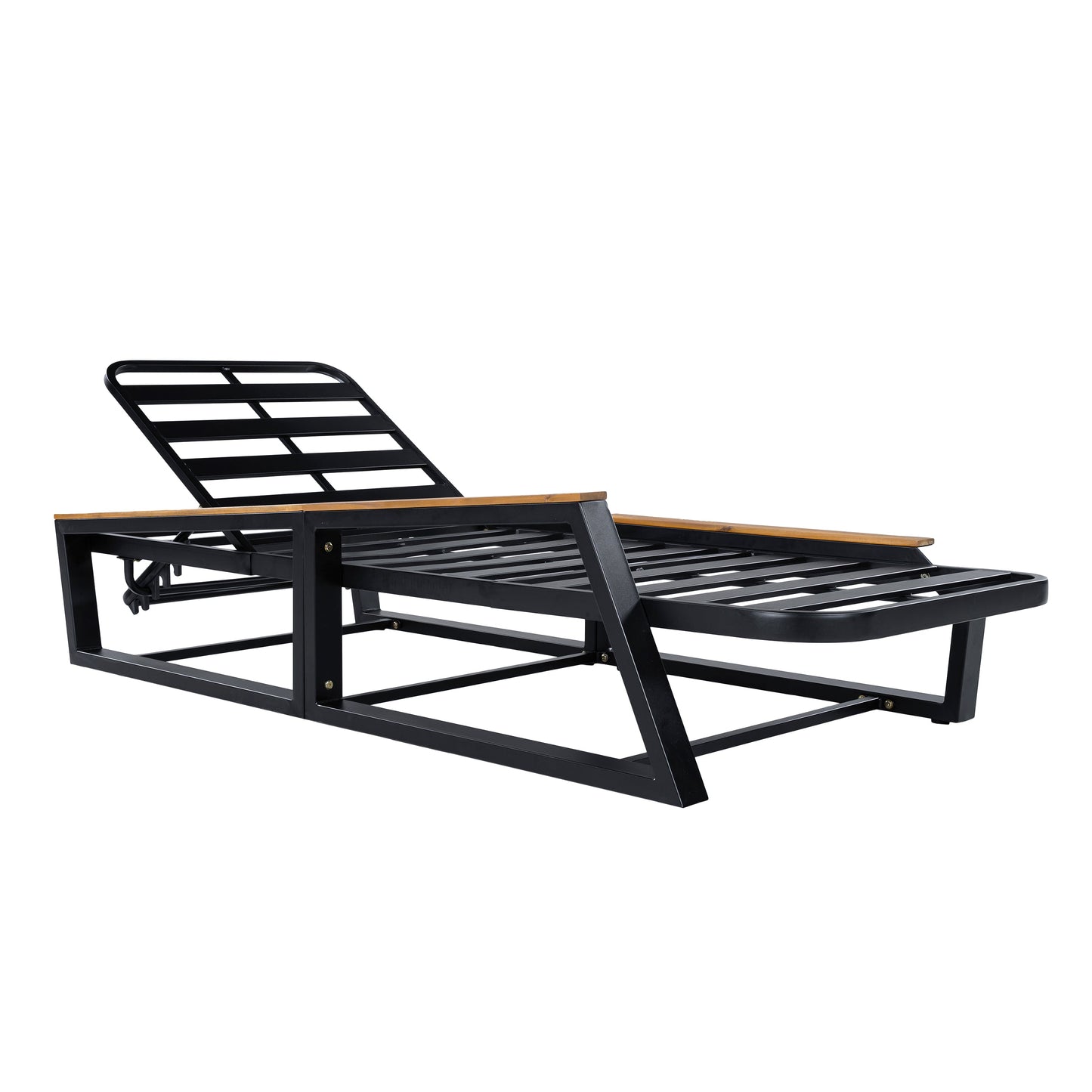 5-Piece Outdoor Chaise Lounge Set, 2 Adjustable Recliners