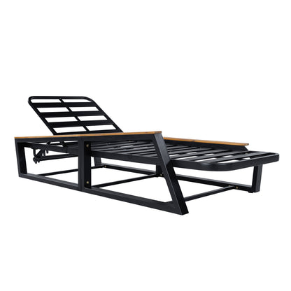 5-Piece Outdoor Chaise Lounge Set, 2 Adjustable Recliners