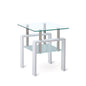 Tempered Glass Table With Storage