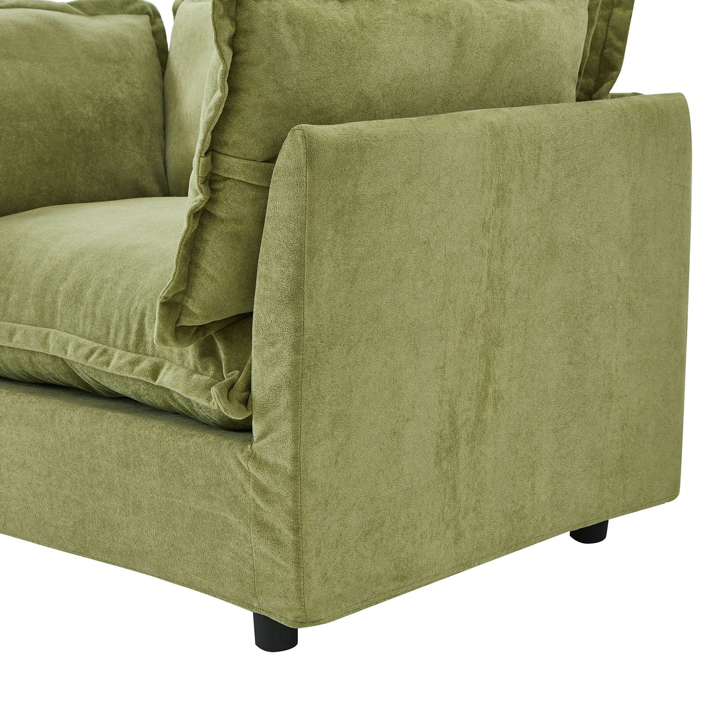 Modern Armchair Sofa With Movable Ottoman