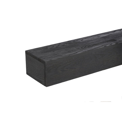 48'' Embossed Fireplace Mante, Wall Mounted Floating Shelf - Black