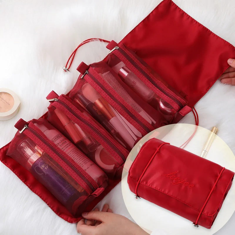 Four-in-one cosmetic bag, makeup bag organizers,Travel makeup bag,Portable travel storage portable toilet bag,