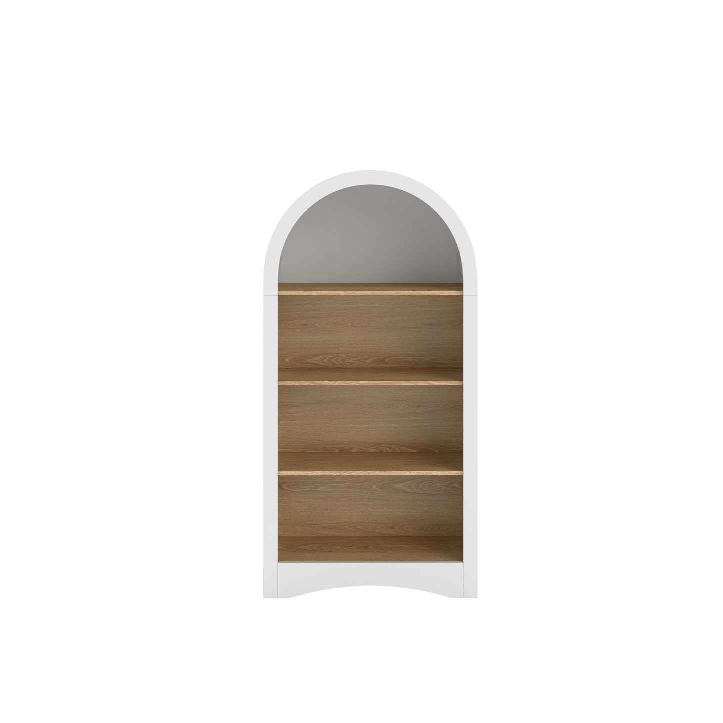 47" Freestanding Display Rack with Woodgrain Shelves
