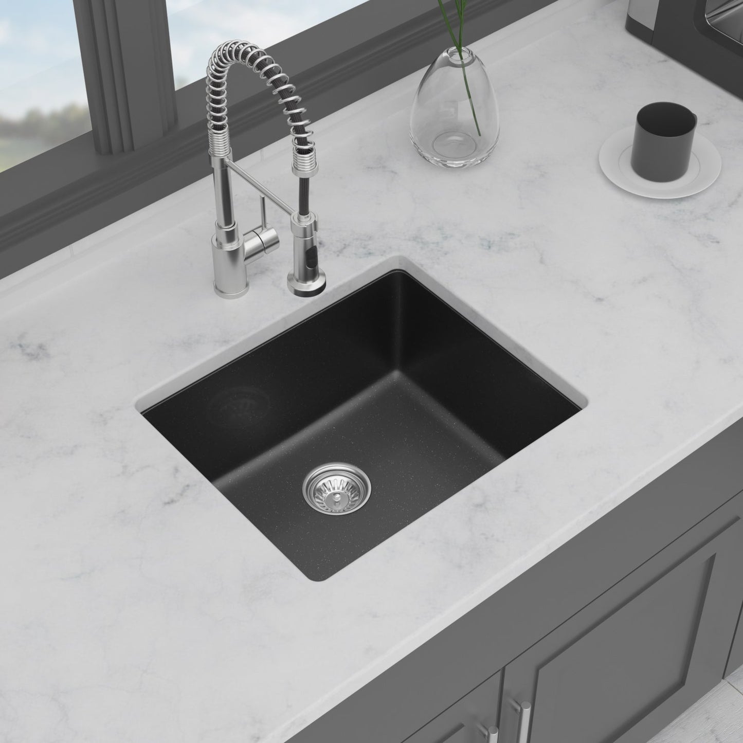 Quartz Kitchen Sink - 21" x 18" x 9.65"