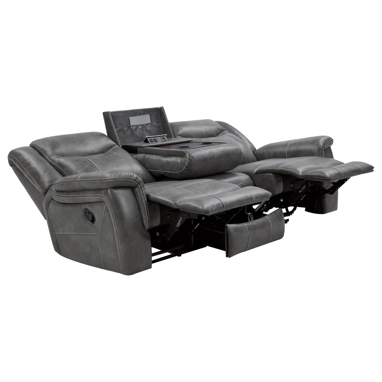 Hudson - Motion Sofa Pillow Top Arms Reclining Comfort - Gray
