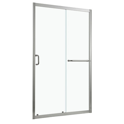 Single Sliding Bypass Shower Door Tempered Glass Enclosure