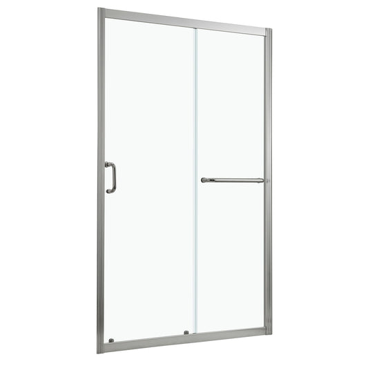 Single Sliding Bypass Shower Door Tempered Glass Enclosure