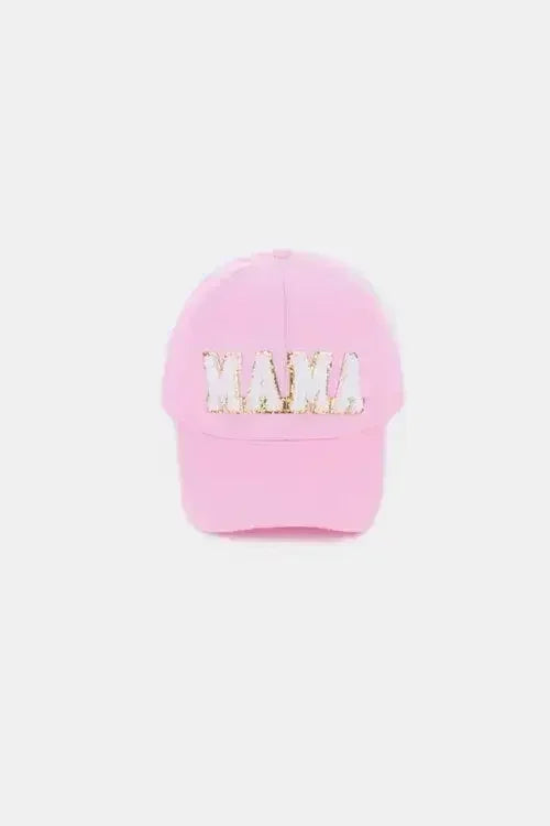 MAMA Chenille Patch Baseball Cap - Washed Cotton City Hat | Femstylo