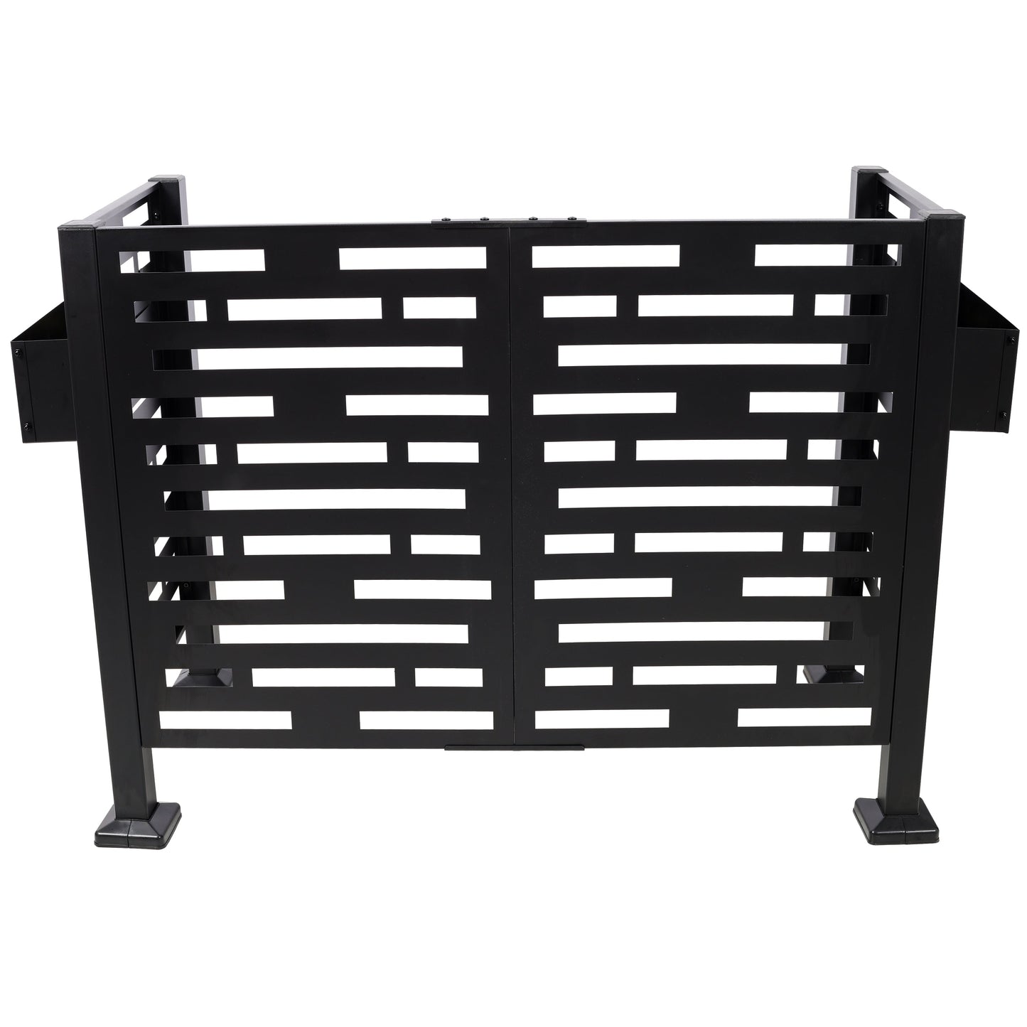 4x2 Ft Metal Air Conditioner Fence with Planter Boxes