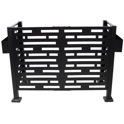 4x2 Ft Metal Air Conditioner Fence with Planter Boxes