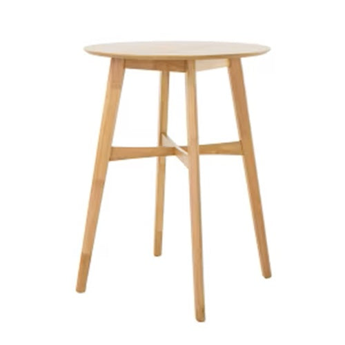 Mid-Century Modern Round Bar Table – 42" High Bar Table with Tapered Legs