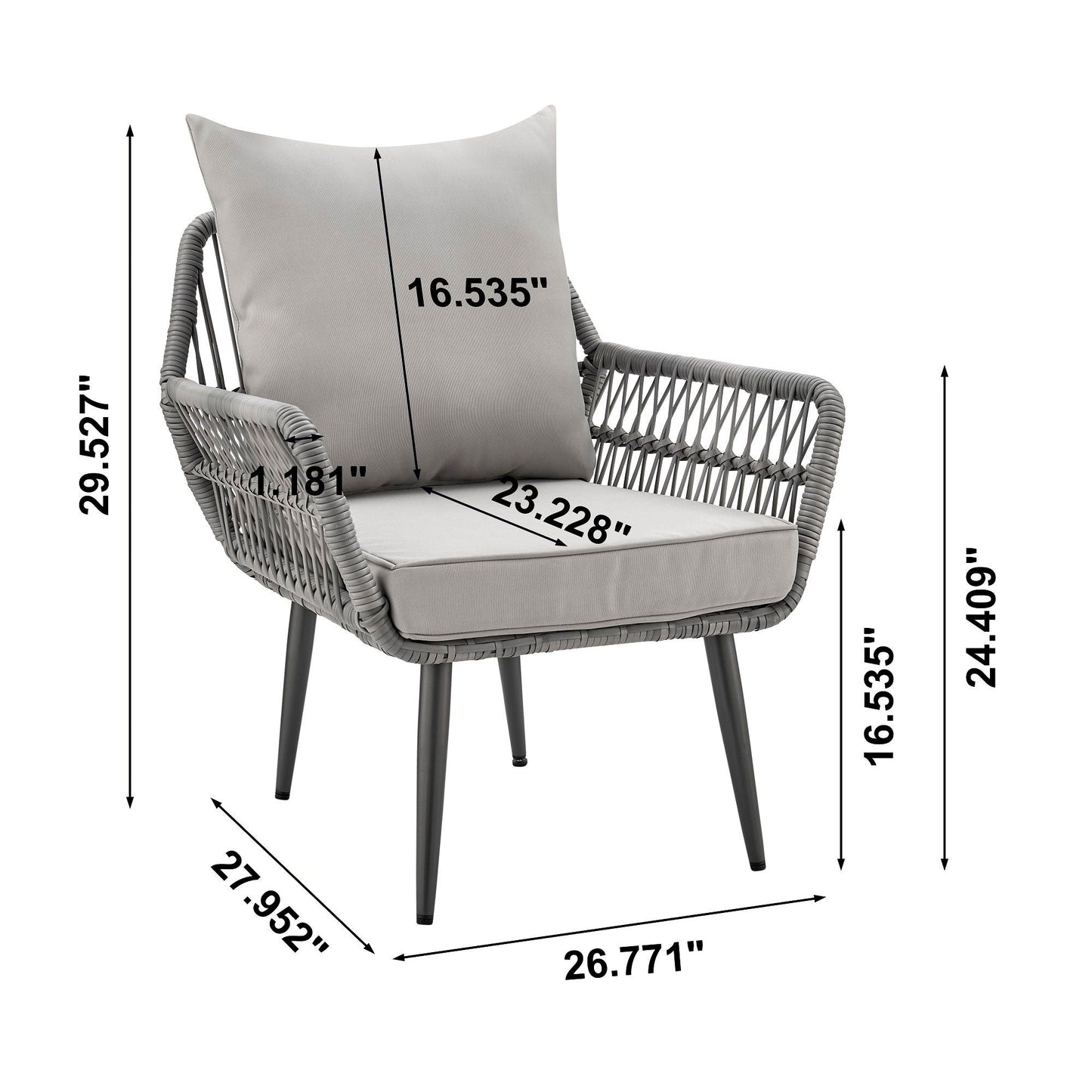 Portofino - 4 Piece Outdoor Conversation Set