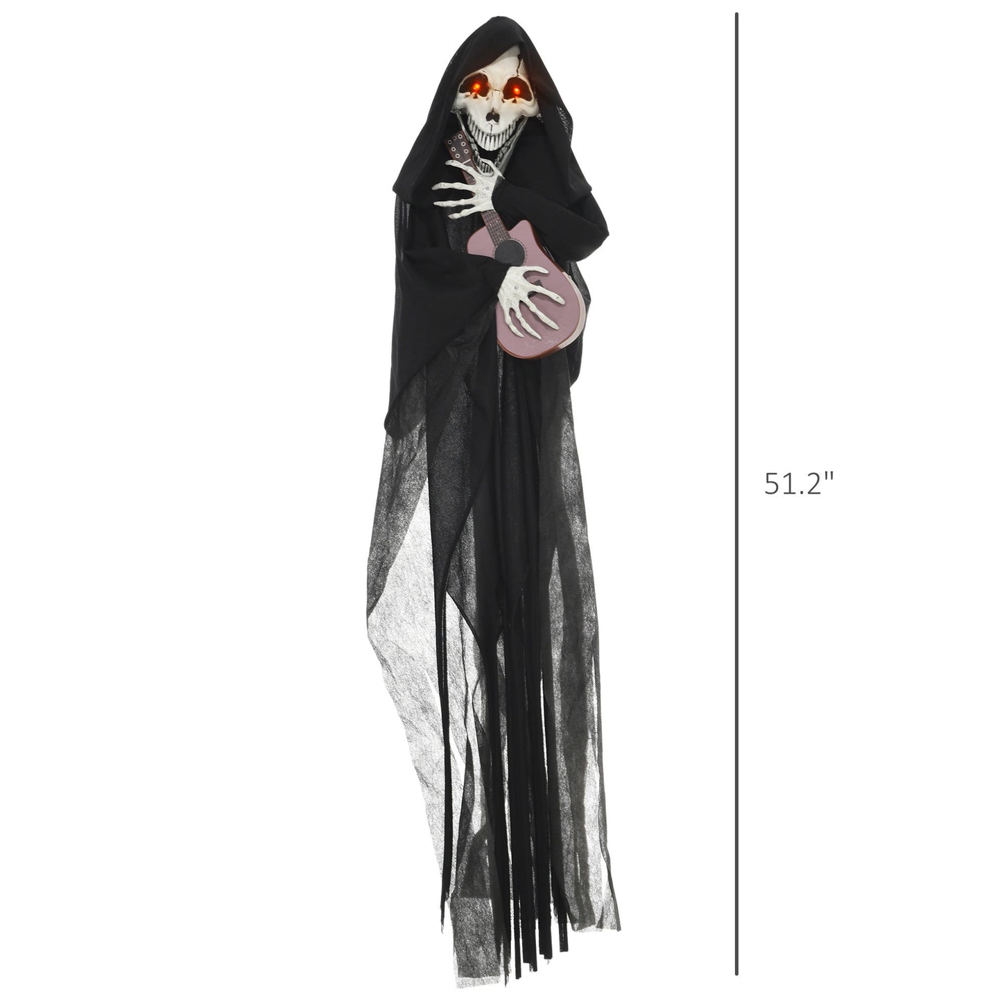 4.3' Animated Grim Reaper Guitarist with Motion and Sound Activation
