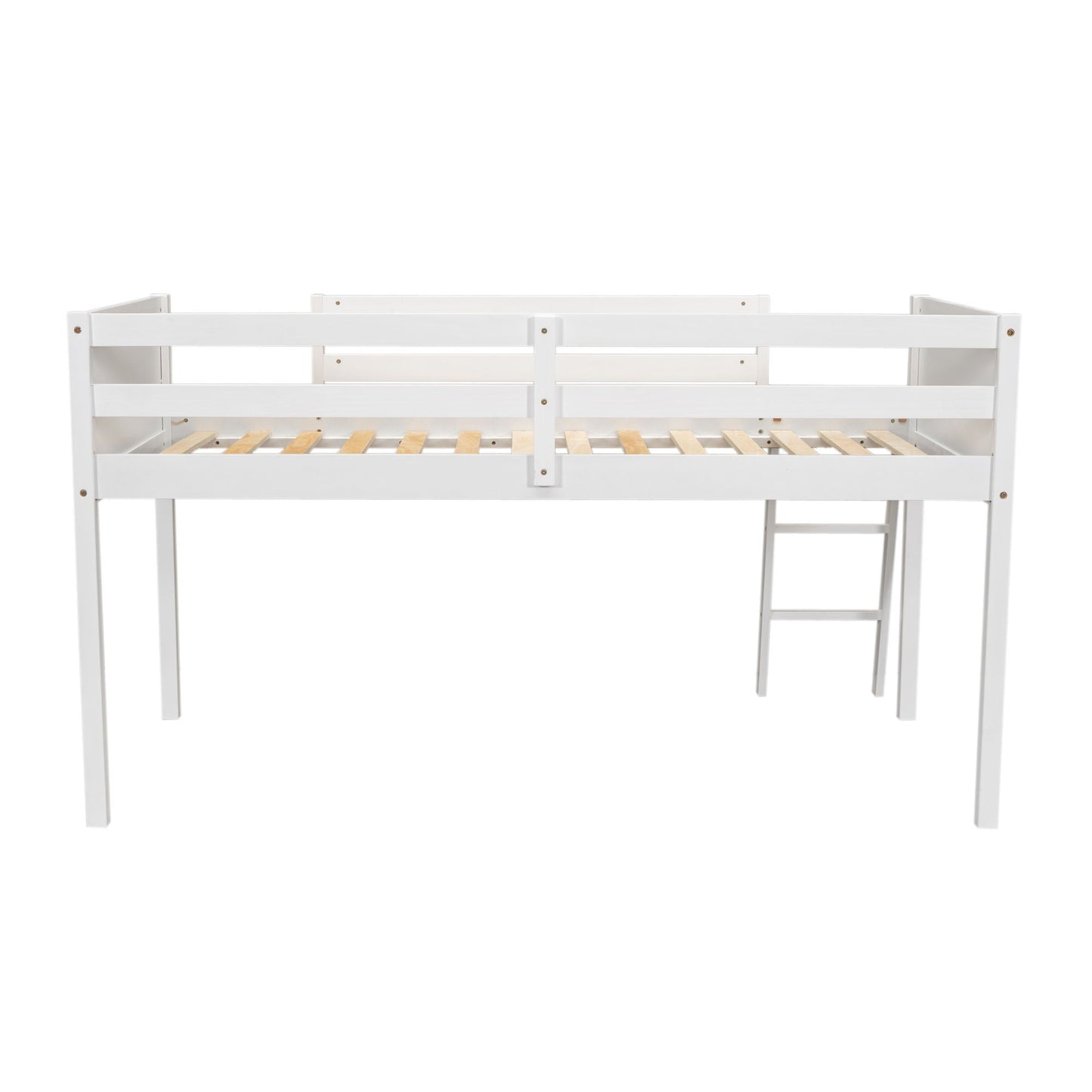 Low Loft Bed With Adjustable Ladder