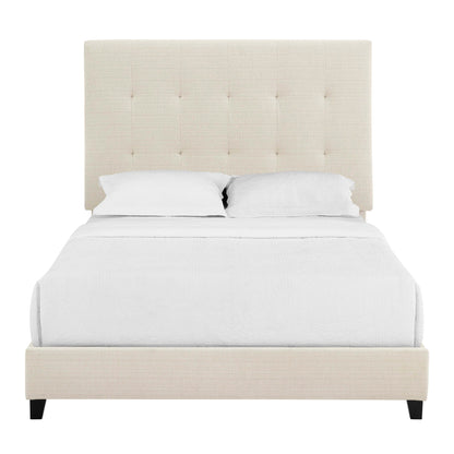 Tufted Upholstered Headboard Platform Bed