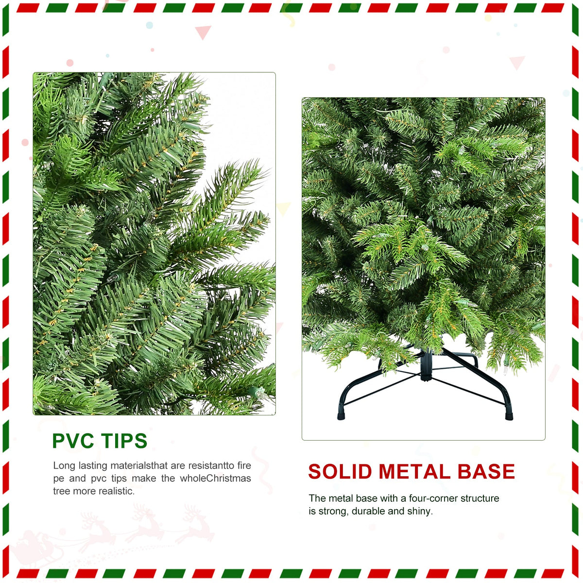 8FT Christmas Tree with 1847 PE+PVC Tips