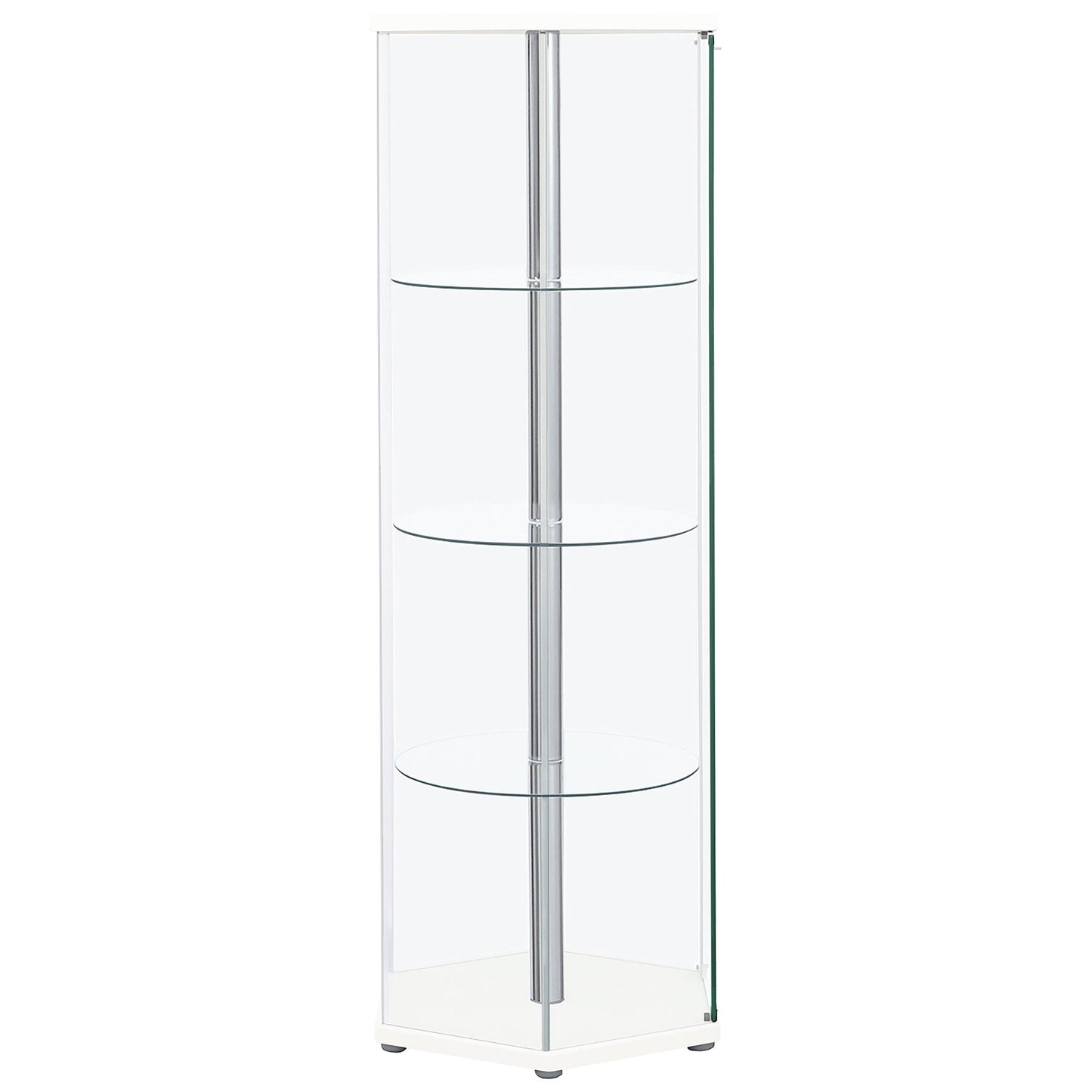 Tenley - 4 Shelf Curio Cabinet With Hexagonal Design