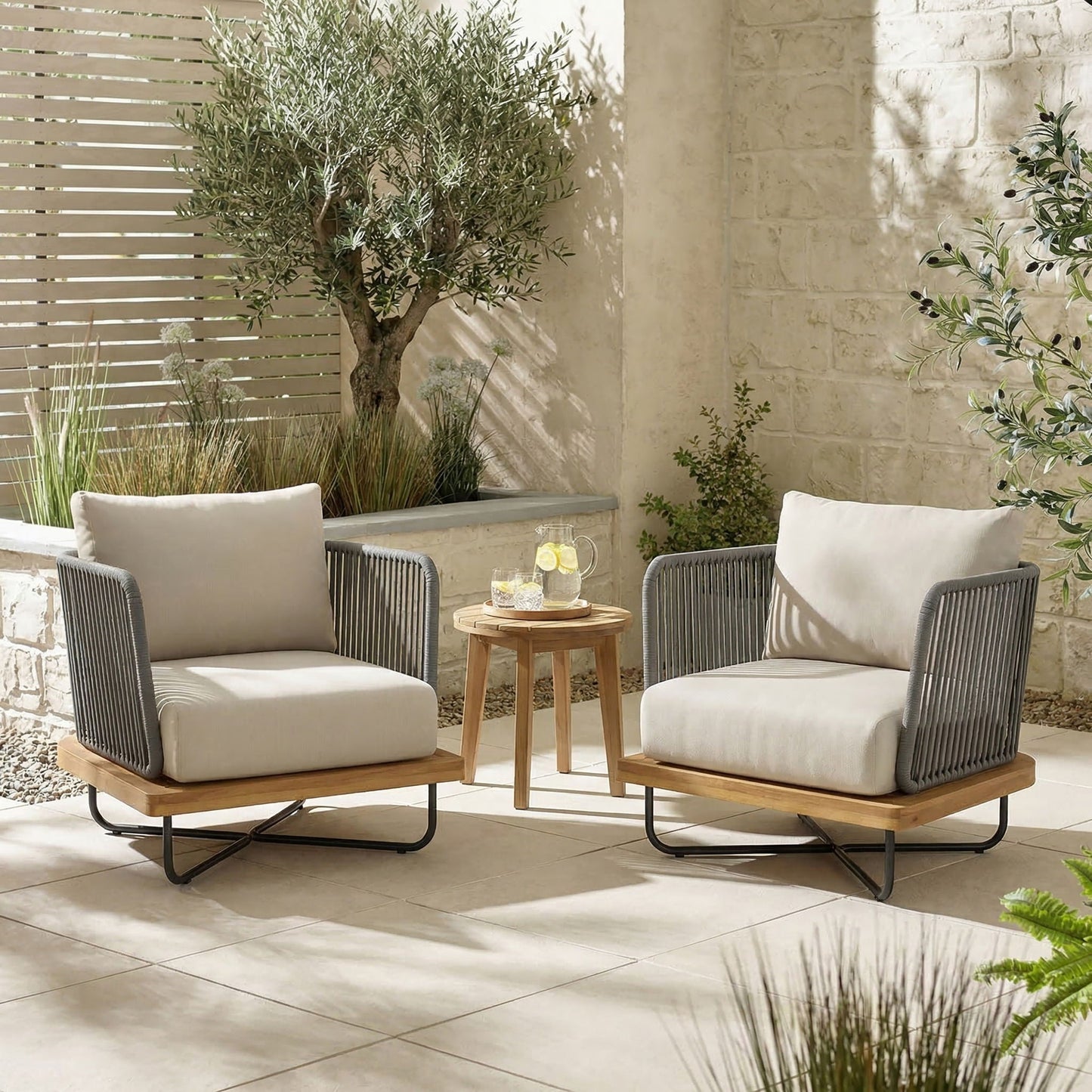Lucca Outdoor Acacia Wood Chair