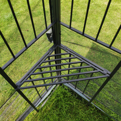 Patio Gazebo Tent With Ventilated Double Roof And Mosquito Net