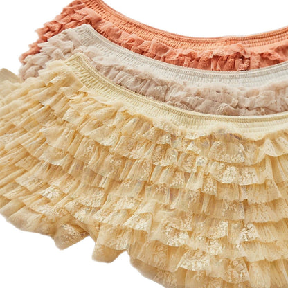 Lace-layered Cake Shorts For Women