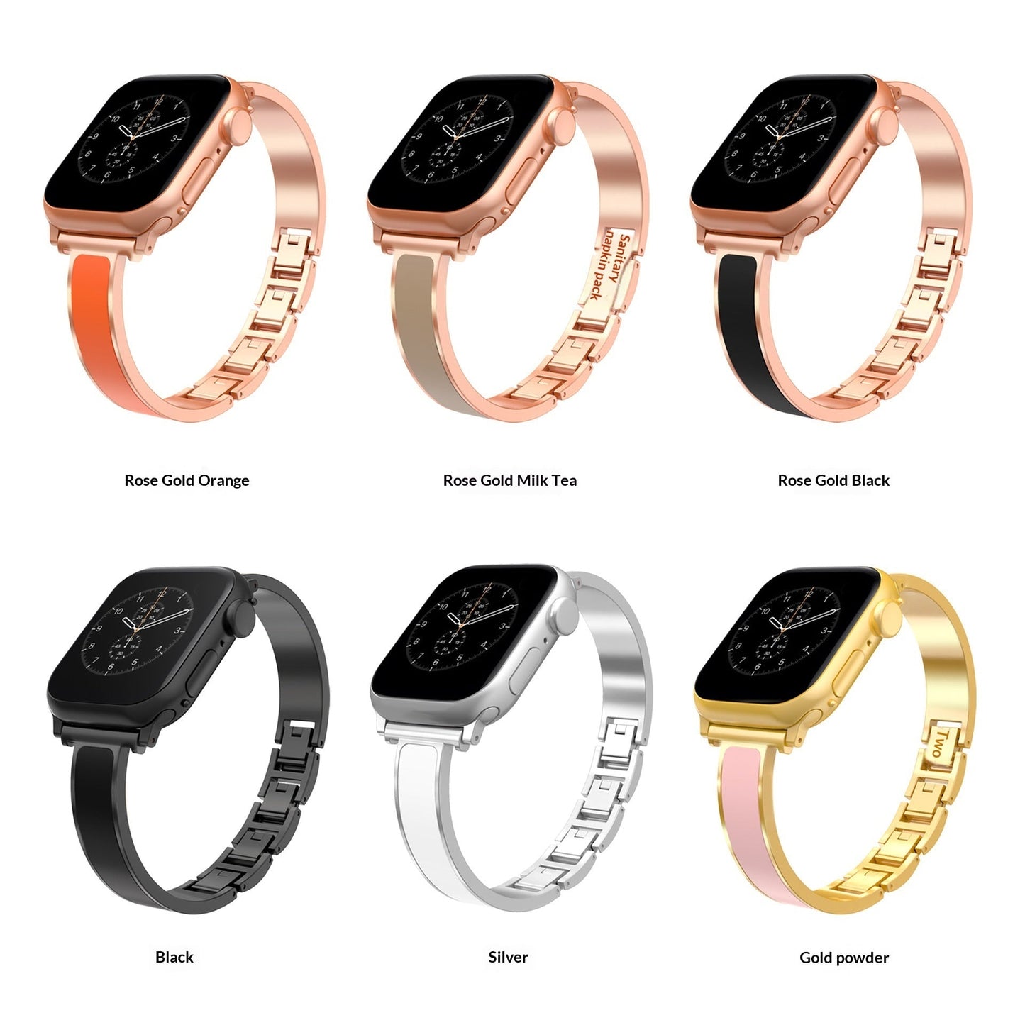 Chanel-style Bracelet-style Metal-link Watch Strap