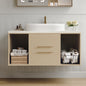 Modern 39.3 Wall-Mounted Bathroom Vanity with Ceramic Sink