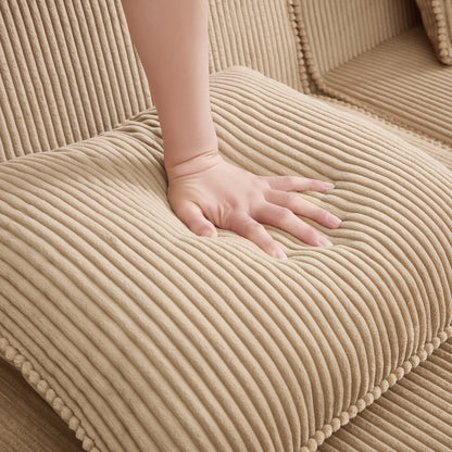 Armless Sofa With Pillow Corduroy - Camel
