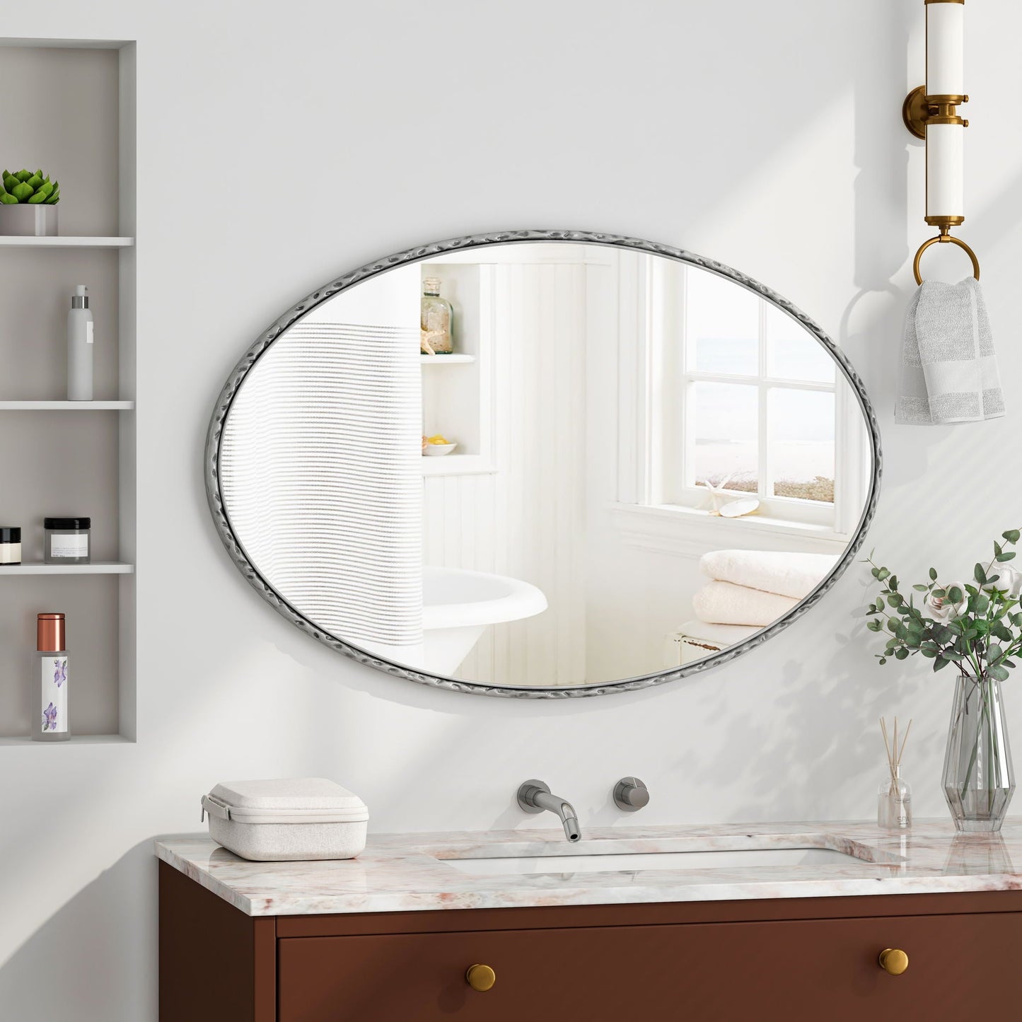 Art Oval Retro Mirror, Wall Hanging
