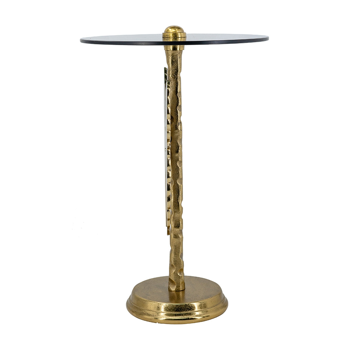 15.5x15.5x24" Round Top Accent Table With Angel Wings