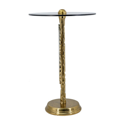 15.5x15.5x24" Round Top Accent Table With Angel Wings