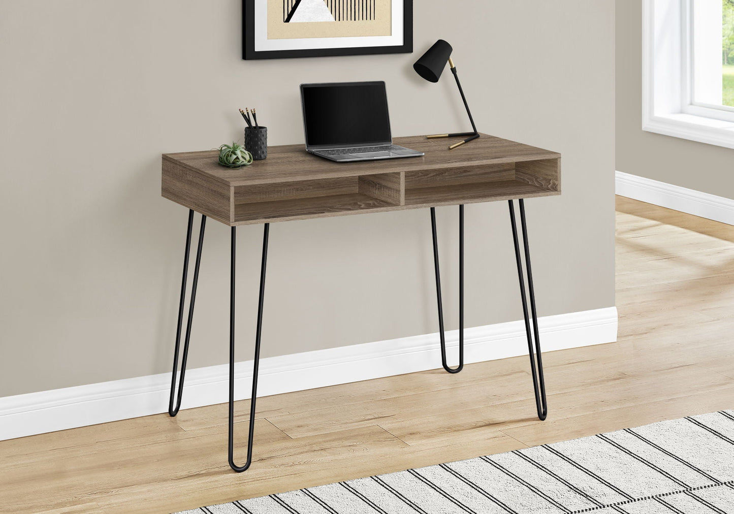 Contemporary Computer Desk with Storage Drawers