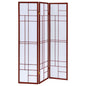Katerina 3-Panel Room Divider Folding Shoji Screen Cherry