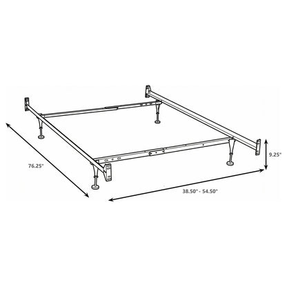 Esme Twin or Full Bed Frame Black (Headboard & Footboard)